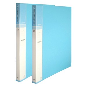 현풍화일 B4 20매 클리어화일, 하늘색, 2개