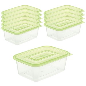 쿡앤락 밀폐 사각용기 1.1L, 10개