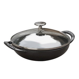 마리슈타이거 무쇠주물 베이비웍 + 유리뚜껑, 18cm, 1개