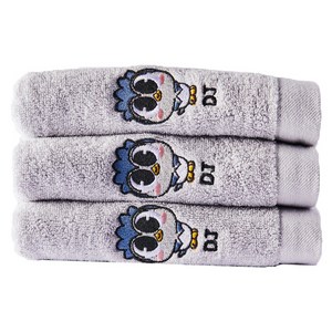 소프트터치 에그구그 캐릭터 수건 150g, 디제이(그레이), 3개