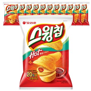 오리온 스윙칩 볶음고추장맛, 60g, 12개
