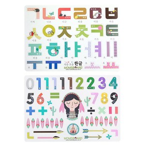 맘스보드 문자자석놀이 한글 + 숫자, 1세트