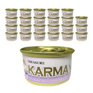 카르마 고양이 원형캔 헤어볼, 가다랑어, 24개입