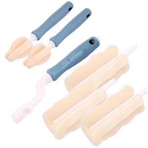 아이조아 리필형 젖병 세척솔 젖병솔대 + 리필필터폼 3p + 젖꼭지솔 2p, 블루, 1세트