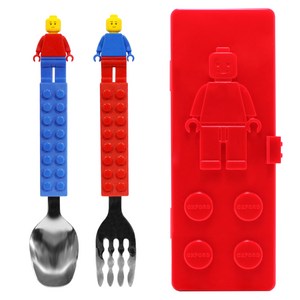 옥스포드 블럭 스푼 앤 포크 케이스, 레드, 스푼+포크+케이스, 1세트