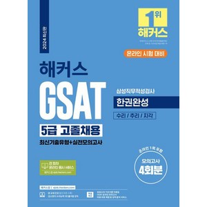 2024 해커스 GSAT 5급 고졸채용 삼성직무적성검사 한권완성(최신기출유형+실전모의고사), 챔프스터디