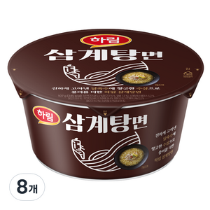 하림 삼계탕면 컵 107g, 8개