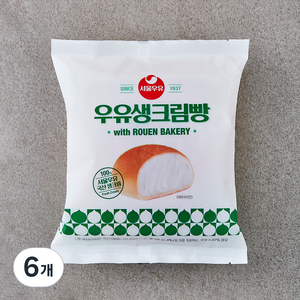 서울우유 우유생크림빵, 140g, 6개