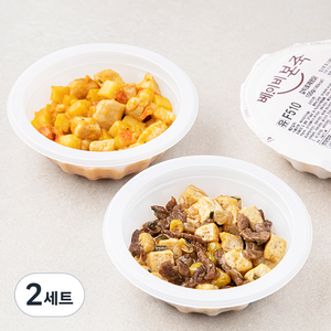 베이비본죽 반찬 한우 두부 강정 100g + 갈릭 로제 찜닭 100g A세트, 2세트