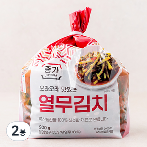 종가 오래오래 맛있는 열무김치, 900g, 2개