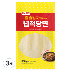 이엔푸드 알뜰감자 넙적당면 18mm, 3개, 300g