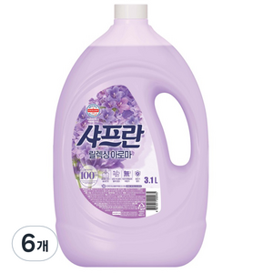 샤프란 섬유유연제 릴렉싱아로마, 3.1L, 6개