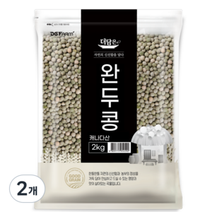 더담은 완두콩, 2kg, 2개