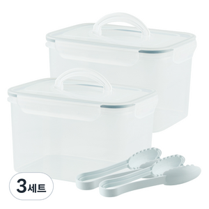 이지앤프리 식빵 보관 용기 3.7L x 2p + 빵집게 2p 세트, 3세트