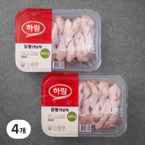 하림 닭봉 윗날개 (냉장), 600g, 4개