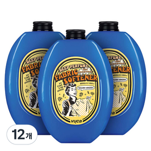 뷰카 초고농축 딥 퍼퓸 섬유유연제 골든미모사향 본품, 1050ml, 12개