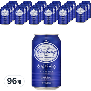 초정탄산수 플레인, 350ml, 96개