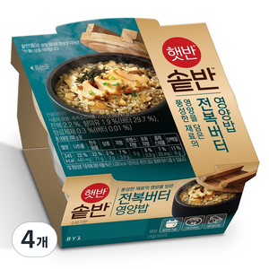 햇반솥반 전복버터 영양밥, 200g, 4개