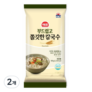 해표 부드럽고 쫄깃한 칼국수, 900g, 2개