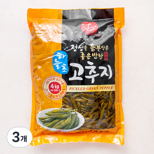 동보식품 정성을 듬뿍담은 좋은반찬 하늘초 고추지, 4kg, 3개