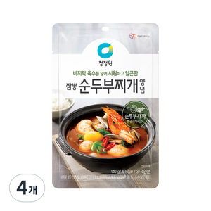 고메레시피 짬뽕 순두부찌개 양념, 140g, 4개