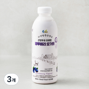 이담 산양우유 프로틴 블루베리 요거트, 750ml, 3개