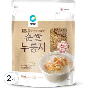 청정원 순쌀 누룽지, 500g, 2개