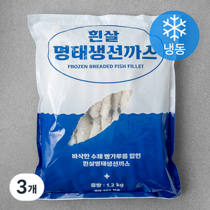 흰살 명태생선까스 (냉동), 1.2kg, 3개