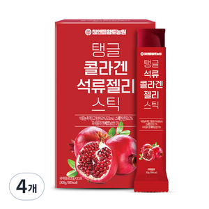 참앤들황토농원 탱글 콜라겐 석류젤리 스틱 15p, 300g, 4개