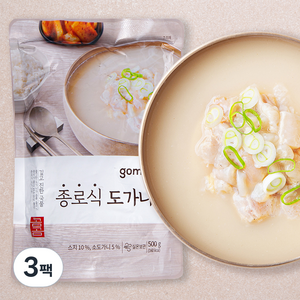 곰곰 종로식 도가니탕, 500g, 3개