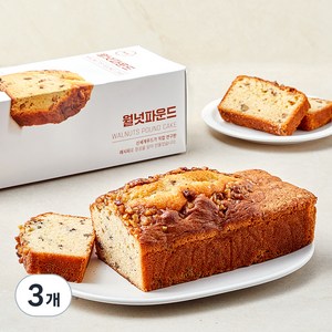 밀크앤허니 월넛파운드 케이크, 650g, 3개