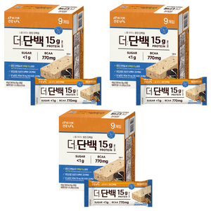 빙그레 tft 더단백 마일드바 아몬드쿠키 9p, 450g, 3개