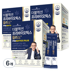 메이준뉴트리 더블액션 프리바이오틱스 플러스 유산균 30p, 150g, 6개