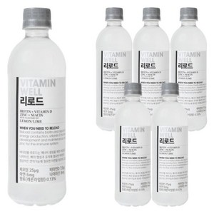 비타민웰 리로드 비타민음료 레몬 라임맛, 6개, 500ml