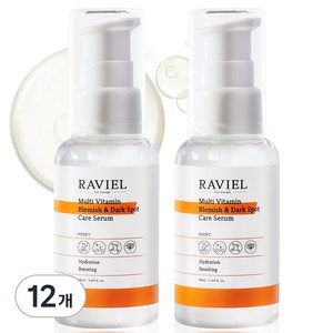 RAVIEL 멀티비타민 주름 미백 기능성 잡티 기미세럼, 50ml, 12개