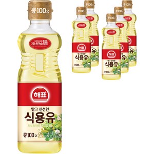 해표 콩기름 식용유, 900ml, 6개