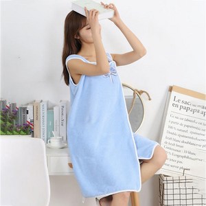 유엘 원피스 타월 샤워가운 소, 블루 나비, 1개