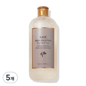 AHC 허브 솔루션 위치 하젤 토너, 500ml, 5개