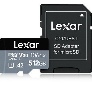 렉사 메모리 카드 SD 마이크로 고프로 액션캠 드론 4K 전용 microSDXC UHS-I 1066배속, 512GB