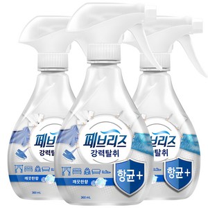 페브리즈 항균 플러스 섬유탈취제 깨끗한향 본품, 360ml, 3개