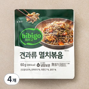 비비고 견과류 멸치볶음, 60g, 4개