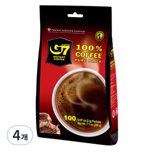 G7 블랙 커피, 2g, 100개입, 4개