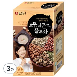 담터 호두 아몬드 율무차, 18g, 50개입, 3개