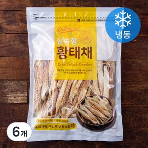 해맑은푸드 황태채 실속형 (냉동), 200g, 6개