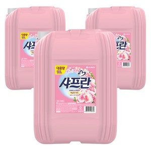 샤프란 대용량 섬유유연제 바닐라 리치 알파 본품, 18L, 3개