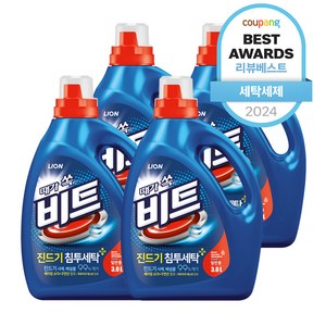 비트 진드기 액체세제 일반용 본품, 3L, 4개