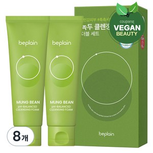 비플레인 녹두 약산성 클렌징폼, 80ml, 8개