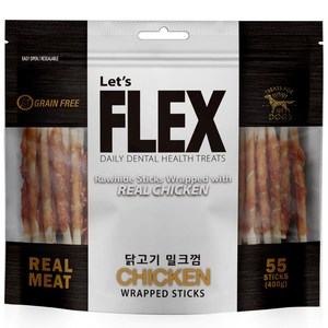 플렉스 반려견간식 밀크껌, 닭고기맛, 400g, 1개