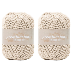 야나 프리미엄 린넨 뜨개실, 305 크림베이지, 2개