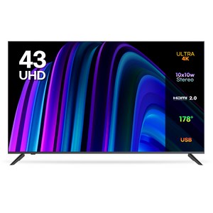 이노스 4k UHD LED TV 43인치 제로베젤 티비, 108cm(43인치), E4300UHD, 고객직접설치, 스탠드형